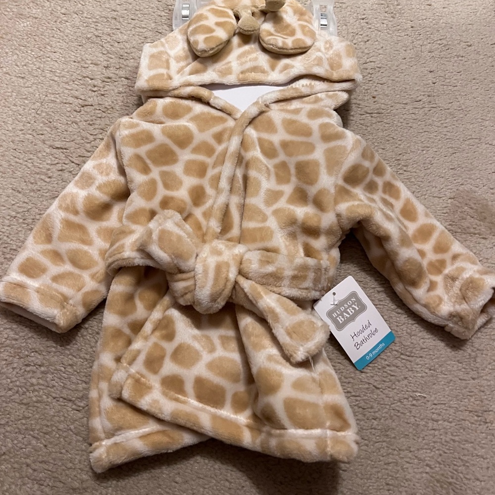 Hudson Baby Cream Hooded Bathrobe